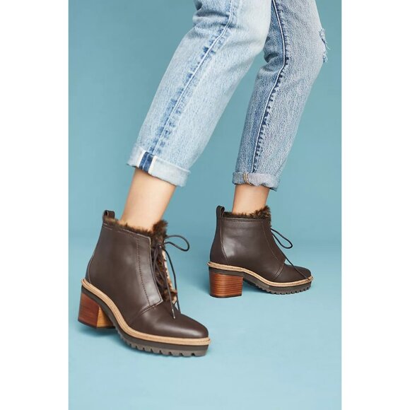 Kelsi Dagger Women's Brown Leather  Brooklyn Patterson Hiking Boots Size 10 286 - Picture 11 of 16